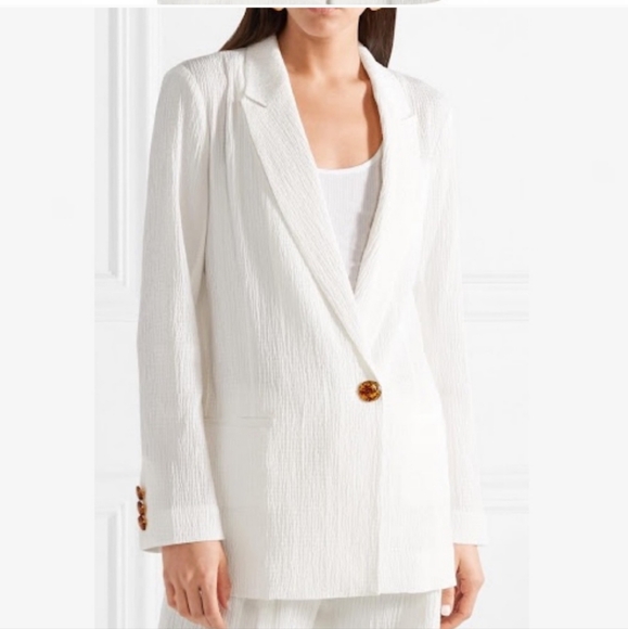 Victoria Beckham Seersucker Oversized Blazer - sz 8